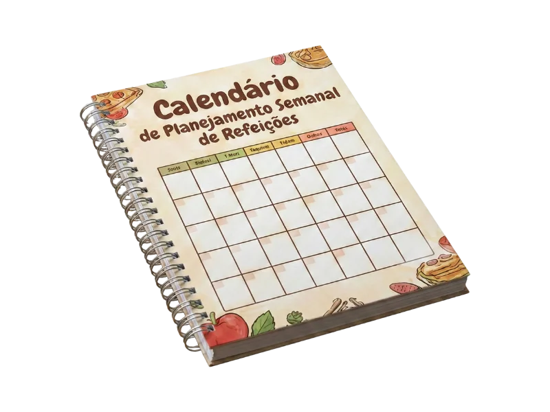Calendário de Planejamento Semanal de Refeições
