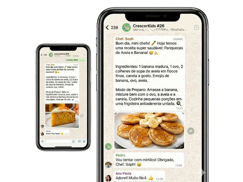 Grupo no WhatsApp CrescerKids